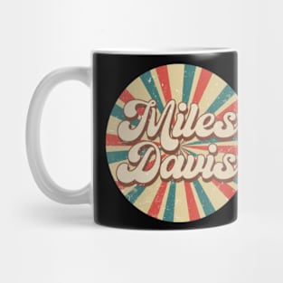 Circle Design Miles Proud Name Birthday 70s 80s 90s Davis Mug